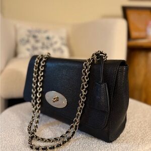 Mulberry Black and Gold Leather Accessory